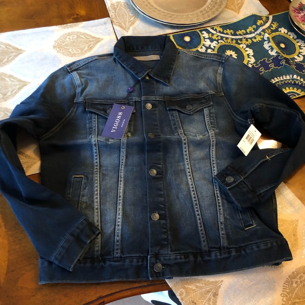 Vigoss Denim Trucker Jacket dark wash NWT